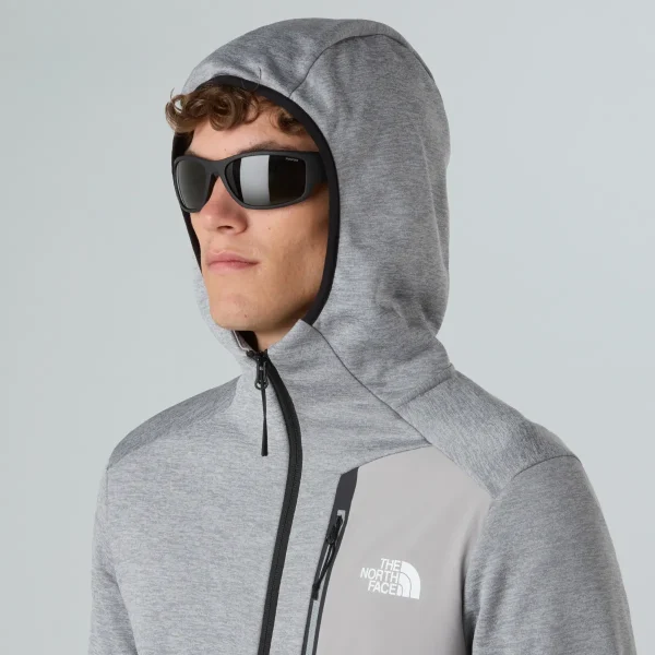 THE NORTH FACE - פליס גברים עם רוכסן מלא MOUNTAIN ATHLETICS – TA8DY7EB9 – tnf-pale-grey-heather-meld-grey – 4