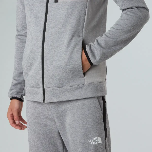 THE NORTH FACE - פליס גברים עם רוכסן מלא MOUNTAIN ATHLETICS – TA8DY7EB9 – tnf-pale-grey-heather-meld-grey – 5