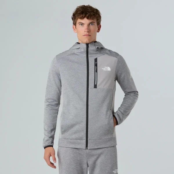 THE NORTH FACE - פליס גברים עם רוכסן מלא MOUNTAIN ATHLETICS – TA8DY7EB9 – tnf-pale-grey-heather-meld-grey – 1