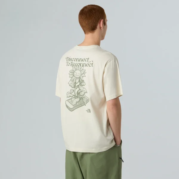 THE NORTH FACE - חולצת טי קצרה גברים CONNECT RELAXED – TA8E3YQLI – white-dune – 2