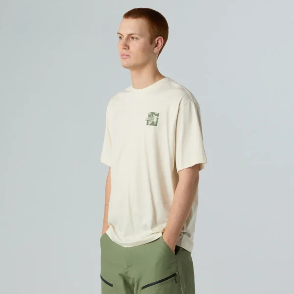 THE NORTH FACE - חולצת טי קצרה גברים CONNECT RELAXED – TA8E3YQLI – white-dune – 3