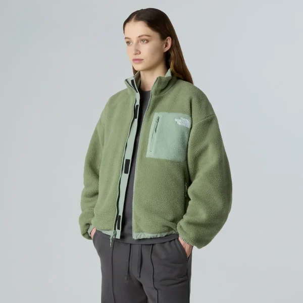 THE NORTH FACE - ג'קט פליס דו צדדי נשים YUMIORI – TA8E87D5M – slate-moss-bark-mist – 4