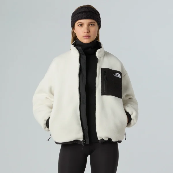 THE NORTH FACE - ג'קט פליס דו צדדי נשים YUMIORI – TA8E87VOR – tnf-black-white-dune – 4