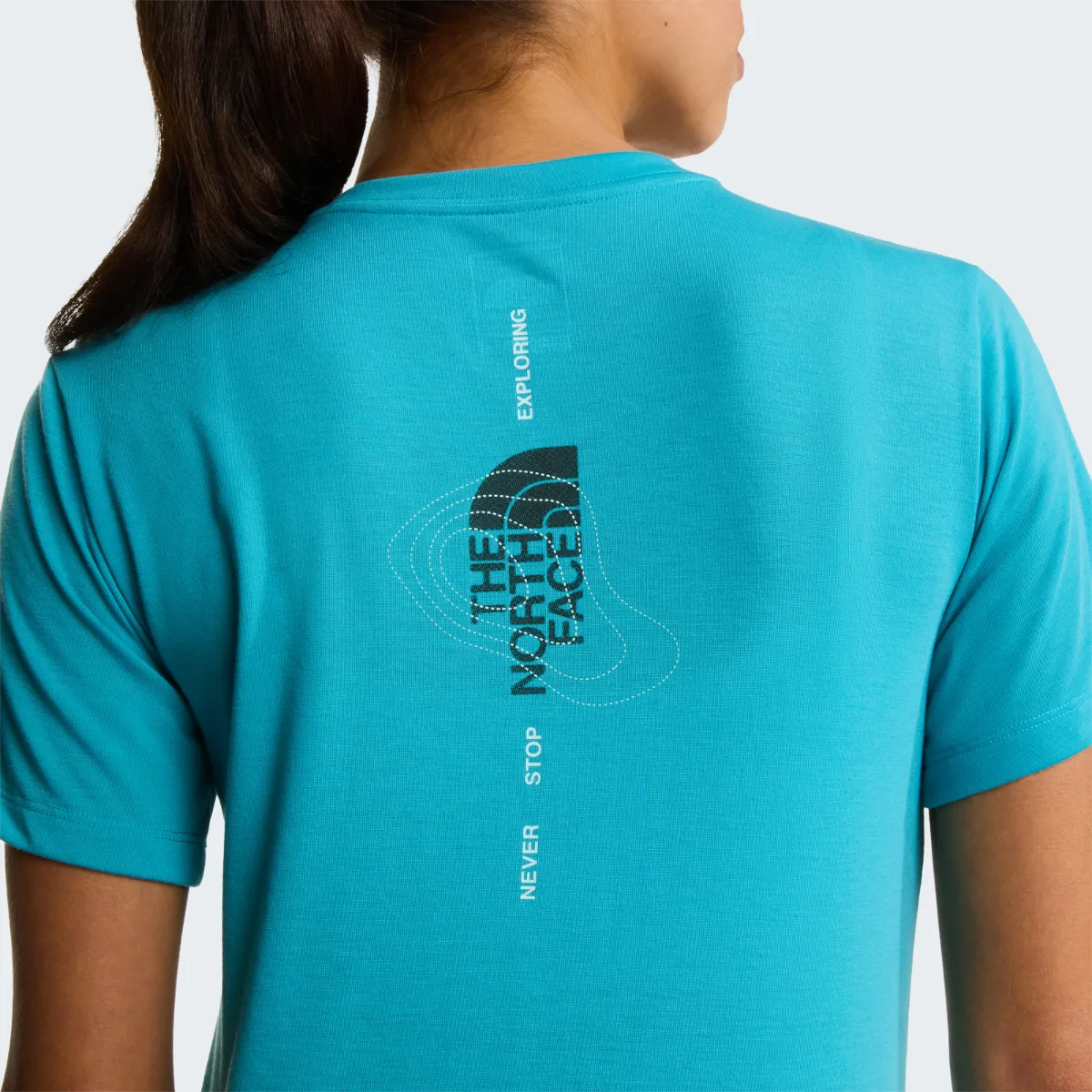 THE NORTH FACE - חולצת טי קצרה נשים BITMAP LOGO – TA8G0DG7D – river-ice – 5