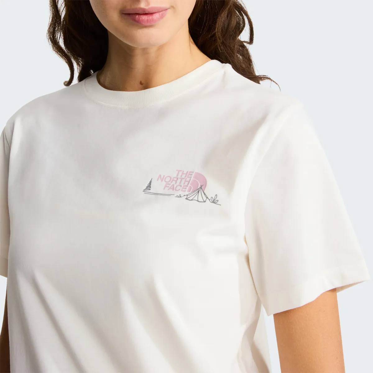 THE NORTH FACE - חולצת טי קצרה נשים MONTE REGULAR – TA8GA9QLI – white-dune – 4