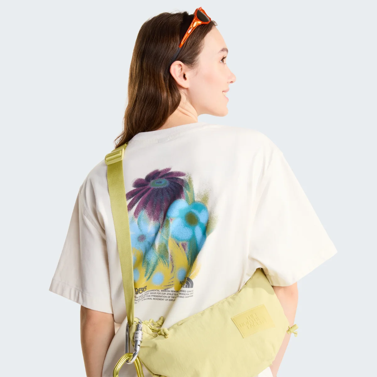 THE NORTH FACE - חולצת טי קצרה גברים 1966 FLORA – TA8GB2QLI – white-dune – 12