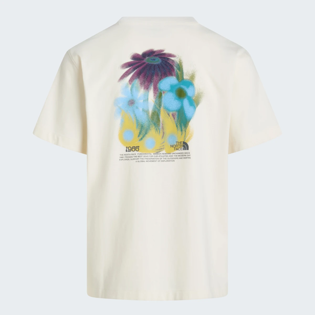 THE NORTH FACE - חולצת טי קצרה גברים 1966 FLORA – TA8GB2QLI – white-dune – 13