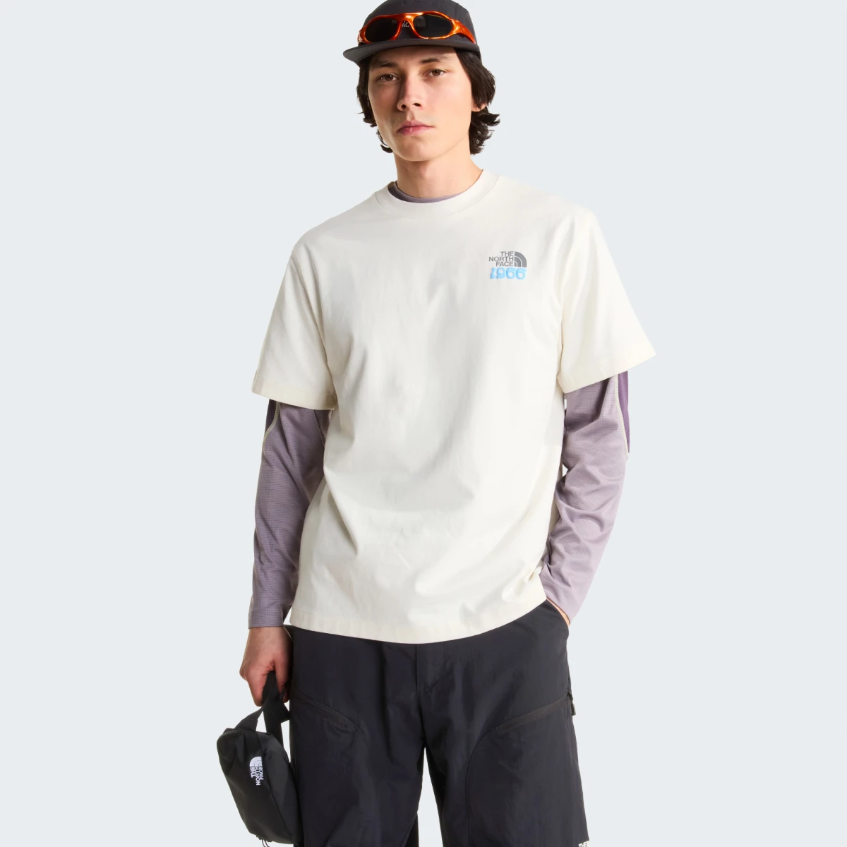 THE NORTH FACE - חולצת טי קצרה גברים 1966 FLORA – TA8GB2QLI – white-dune – 6