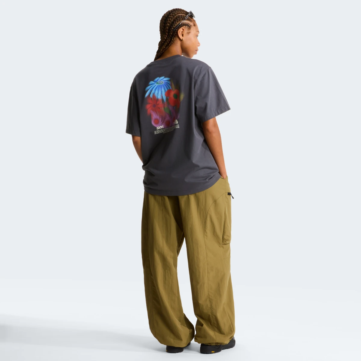 THE NORTH FACE - חולצת טי קצרה גברים 1966 FLORA – TA8GB2RHI – anthracite-grey – 8