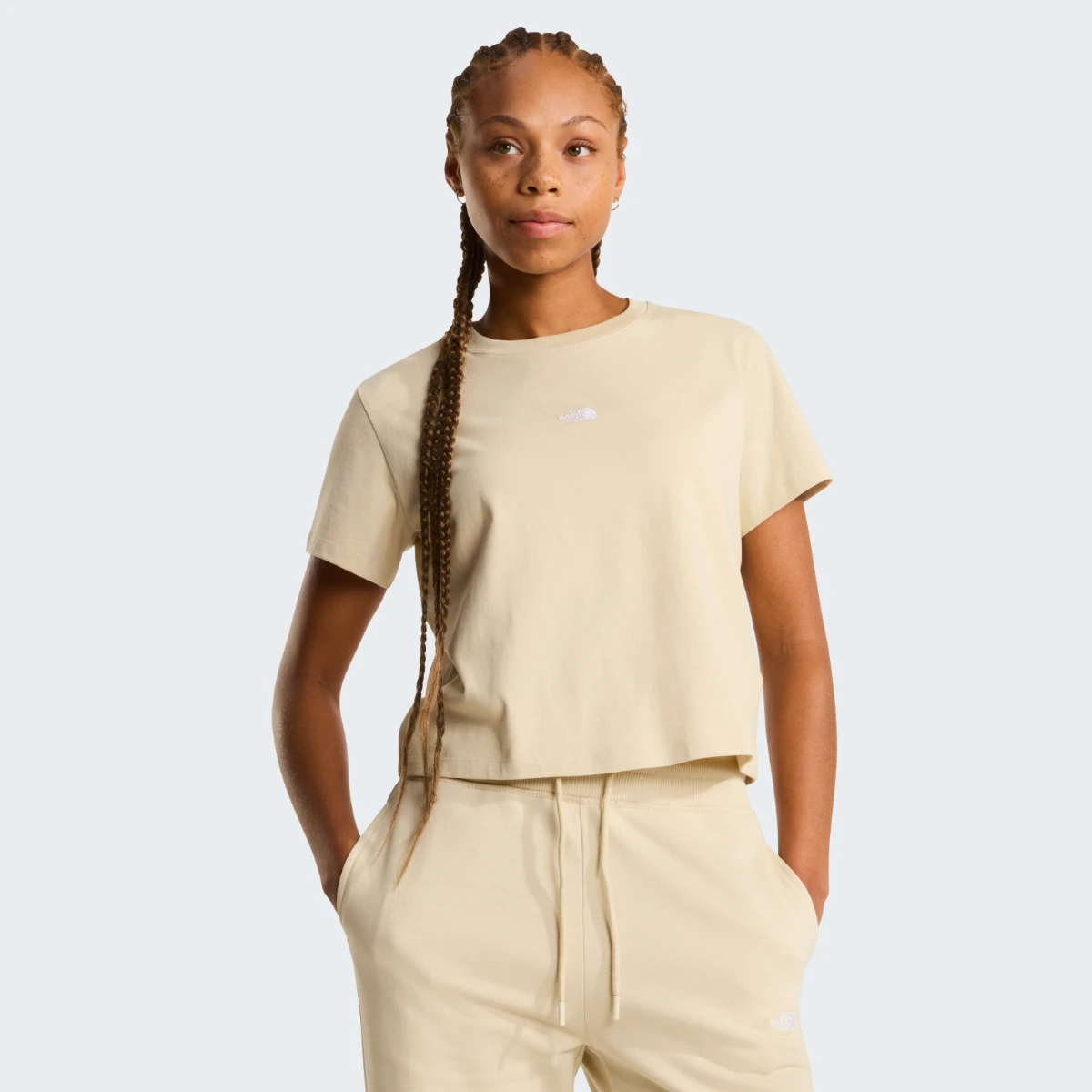 THE NORTH FACE - חולצת טי קצרה נשים ESSENTIAL REGULAR CUTIE – TA8GR1DOM – desert-stone – 1