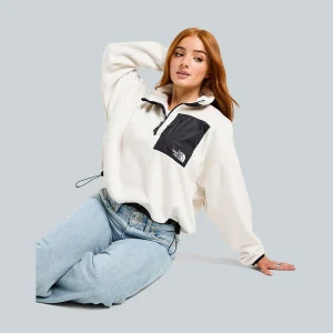 פליז אוברסייז נשים עם רבע רוכסן HANAGITA OVERSIZED 1/4 ZIP