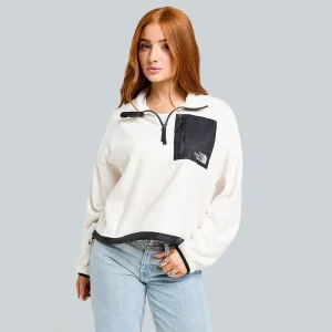 פליז אוברסייז נשים עם רבע רוכסן HANAGITA OVERSIZED 1/4 ZIP