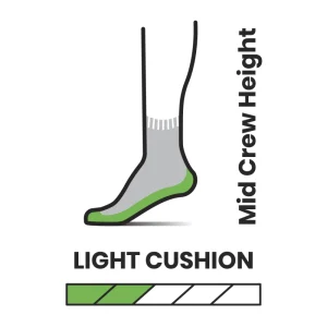 SMARTWOOL LIGHT CUSHION MID CREW גרביים לטיולים